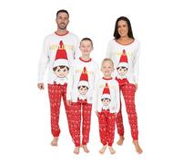 The Elf on the Shelf Pyjama de Noël assorti pour la famille, garçons, filles, hommes, femmes, enfants, blanc, L