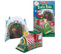 The Elf on the Shelf Scout Elfes at Play Peppermint Train gonflable pour des scènes d'arrivée amusantes - Elfe scout non inclus