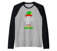 The Emo Elf Funny Family Correspondant à Noël Manche Raglan