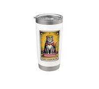 The Emperor Cat Tarot Card Litière pour chat Gobelet isotherme en acier inoxydable double paroi
