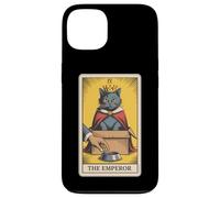 The Emperor Tarot Card In Box Gamelle humoristique Motif chat Coque pour iPhone 13