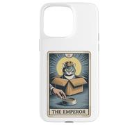 The Emperor Tarot Card In Box Gamelle humoristique Motif chat Coque pour iPhone 15 Pro Max