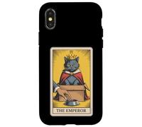 The Emperor Tarot Card In Box Gamelle humoristique Motif chat Coque pour iPhone X/XS