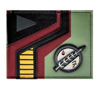 The Empire Strikes Back Star Wars Boba Fett Mandalorien Chasseur de Primes Portefeuille Bi-Fold Porte-ID & Porte-Cartes, Vert