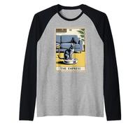 The Empress Robot Aspirateur Chat Carte de Tarot Amusante Manche Raglan