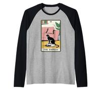 The Empress Robot Aspirateur Chat Carte de Tarot Amusante Manche Raglan