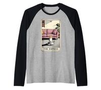 The Empress Robot Aspirateur Chat Carte de Tarot Amusante Manche Raglan