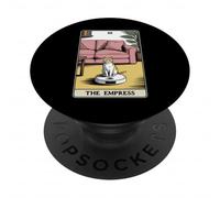 The Empress Robot Aspirateur Chat Carte de Tarot Amusante PopSockets PopGrip Adhésif
