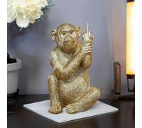 The Enchanted Garden Figurine de Singe Grossier doré Décoration d'intérieur Ornements et Sculptures d'animaux