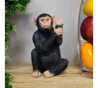 The Enchanted Garden Figurine de singe grossier Noir Décoration d'intérieur Ornements et sculptures d'animaux