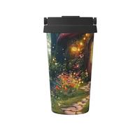 The Enchanted Garden, The Enchanted Forest - Tasse à café isotherme avec couvercle, gobelet de voyage anti-fuite en acier inoxydable