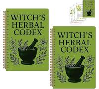 The Enchanted Herbalist's Notebook - Witch's Herbal Codex - Carnet de notes à base de plantes de sorcière avec collection de plusieurs herbes, culture et illustrations, guide complet de remèdes à base