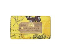 The English Soap Company Savon Anniversaire Emballé au Beurre de Karité Parfum Agrumes, Savon Hydratant pour le Corps, Parfum Citron de Sicile et Orange Douce 190g