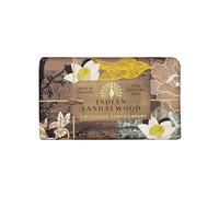 The English Soap Company Savon Anniversaire Emballé au Beurre de Karité Parfum Bois de Santal, Savon Hydratant pour le Corps, Parfum Bois de Santal Indien 190g