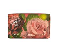 The English Soap Company Savon Emballé Royal Botanical Gardens Kew au Beurre de Karité Rose, Savon Hydratant pour le Corps, Parfum Rose d'Été 240g