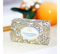 The English Soap Company Vintage Wrapped, Pain de savon au beurre de karité parfumé à l’orange, hydratant pour le corps, parfum fleur d’oranger 190g