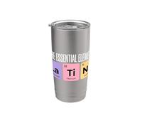 The Essential Element La Ti Na Blague de chimie du tableau périodique Gobelet isotherme en acier inoxydable double paroi