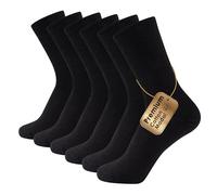 The Essentials Wardrobe Lot de 6 paires de socquettes noires de qualité supérieure en coton peigné modal renforcé avec talon et orteils pour adultes - Résistantes aux bouloches - Respirantes - Pour