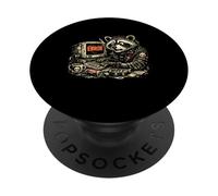 The Eternal Debugger Programmateur Amusant Trash Panda IT Raton Laveur PopSockets PopGrip Adhésif