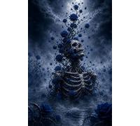 The Eternal Garden: A full skeletal figure surrounded by blooming flowers