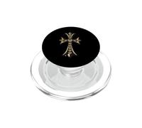 The Eternal Heart in Pave Celtic Gold Cross PopSockets PopGrip pour MagSafe