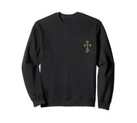 The Eternal Heart in Pave Celtic Gold Cross Sweatshirt