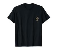 The Eternal Heart in Pave Diamonds Gold Cross T-Shirt