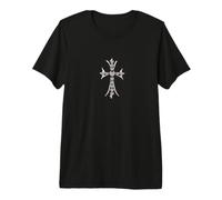 The Eternal Heart in Pave Diamonds Silver Cross T-Shirt Haut de Gamme
