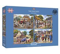 The Evacuees - Puzzle de 4 x 500 pièces - Puzzle Durable pour Adultes - Planche 100% recy de qualité supérieure pour Adultes - Jeux Gibsons