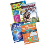 The Everything Guides for Kids: Math, Science, Space and Dinosaur Dictionary Book Bundle