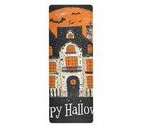 The Evil Yellow Pumpkin Castle on Halloween Travel Yoga Mat for home gym Imprimé, antidérapant, antidérapant yoga towel and bag tapete para ejercicio 180,3 x 66 cm