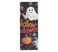 The Evil Yellow Pumpkin on Halloween Tapis de yoga avec housse pour pilates imprimé, antidérapant, tapis de yoga antidérapant avec sac tapete para ejercicio 180,3 x 66 cm