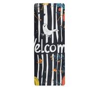 The Evil Yellow Pumpkin on Halloween Tapis de yoga lavable pour sol imprimé, antidérapant, serviette de yoga chaude avec sac pour transport tapete para ejercicio 180,3 x 66 cm