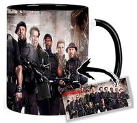 The Expendables 2 Sylvester Stallone Jason Statham Chuck Norris Tasse Ceramique Intérieure et Poignée Noire Mug