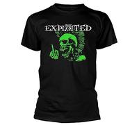 The Exploited 'Middle Finger' (Noir) T-Shirt (as4, Alpha, XX_l, Regular, Regular)