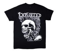 The Exploited Mohican Skull Homme T-Shirt Manches Courtes Noir M 100% Coton Regular/Coupe Standard