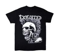 The Exploited Mohican Skull Homme T-Shirt Manches Courtes Noir XL 100% Coton Regular/Coupe Standard