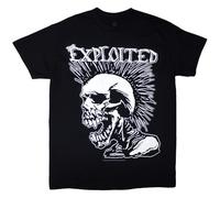 The Exploited Mohican Skull T Shirt Size L