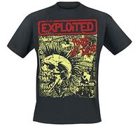 The Exploited Punks Not Dead Homme T-Shirt Manches Courtes Noir XL, 100% Coton, Regular/Coupe Standard