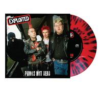 The Exploited - Punk's Not Dead - Red/Black Splatter [7-Inch Single] Black, Colored Vinyl, Red, Collector's Ed