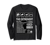 The Extraverti Core Traits Funny Outgoing Social Butterfly Manche Longue