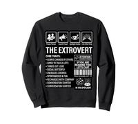 The Extraverti Core Traits Funny Outgoing Social Butterfly Sweatshirt