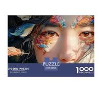 The Face of A Beautiful Girl 1000 Pcs Carton Extra-épais Coffret De Puzzles Beautiful Face Stimulant Et Éducatif Défi Unique Puzzles pour Adultes Et Enfants 38x26cm/1000pcs