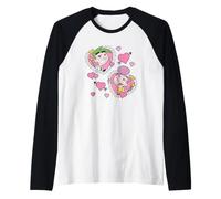 The Fairly OddParents Valentine's Day Love Hearts Manche Raglan