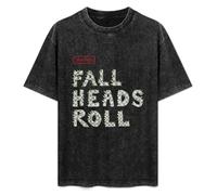 The Fall Fall Heads Roll Punk Rock Band Logo Mens T-Shirt Unisex Black Top Tee XXL