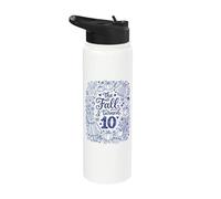 The Fall I Turned 10 Esthetic Autumn Birthday Stainless Steel Insulated Water Bottle