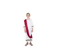 The Fancy Dress Costume d'empereur romain pour garçon - Toga grec - Semaine du livre - Costume d'Halloween - Costume d'empereur romain pour garçon, taille L (7-8 ans)