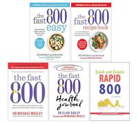The Fast 800 Easy, The Fast 800 Recipe Book, The Fast 800, The Fast 800 Health Journal, Nom Nom Fast 800 Cookbook 5 Books Collection Set