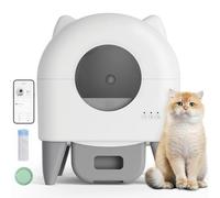 The Fellie Litière pour chat autonettoyante, bac à litière automatique pour plusieurs chats, contrôle par application, protection de sécurité contre les odeurs, extra large avec sacs poubelles