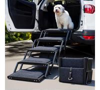 The Fellie Rampes pliables pour chiens de grande taille avec surface de tapis antidérapante, marches portables pour voitures et VUS, camion, lit haut, échelle extra large pour animaux de compagnie